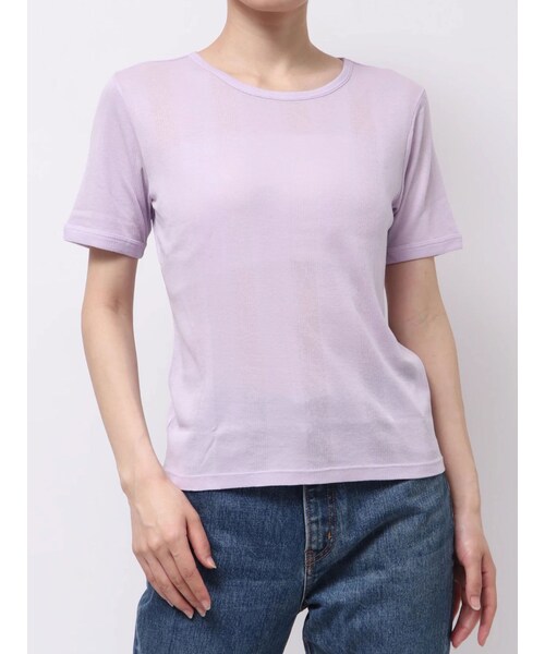 Ungrid（アングリッド）の「【Ca】Miller別注 シアーハーフスリーブTe（Tシャツ/カットソー・レディース・レッド/イエロー/ネイビー/パープル/ブラウン・F）」の17枚目の写真