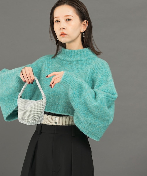 URBAN RESEARCH ROSSO（アーバンリサーチロッソ）の「クロップドマルチウェイニット（ニット/セーター・レディース・beige/aqua・FREE）」の2枚目の写真