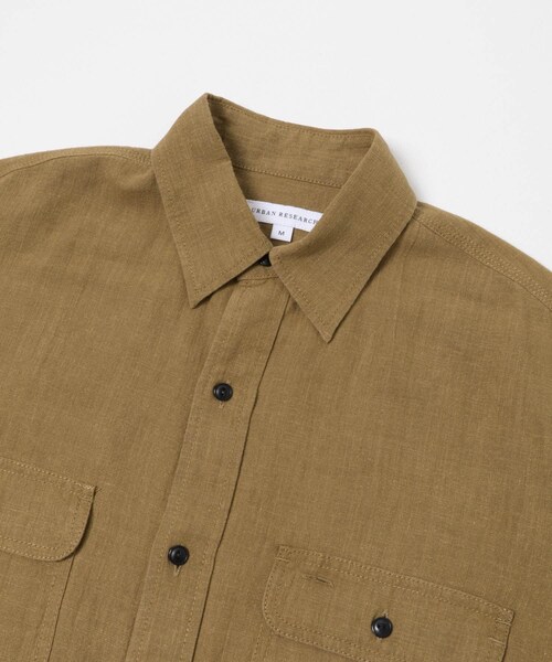 URBAN RESEARCH（アーバンリサーチ）の「SANDWASH LINEN WORK SHIRTS（シャツ/ブラウス・メンズ・WHITE/BLACK/BROWN/NAVY・M/L）」の13枚目の写真