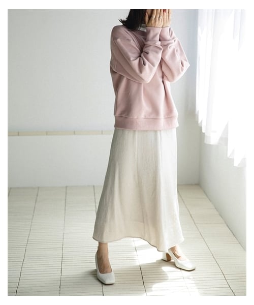 nissen（ニッセン）の「【sail】サテンマーメイドスカート　小さいサイズ（スカート・レディース・ベージュ/ネイビー・P58/P61）」の5枚目の写真