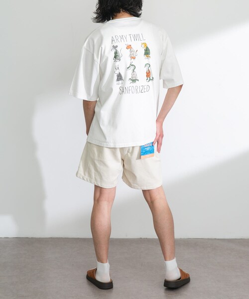 URBAN RESEARCH Sonny Label（アーバンリサーチサニーレーベル）の「『別注』ARMY TWILL×Sonny Label　Print T-shirts（Tシャツ/カットソー・メンズ・B.CHARCOAL/A.WHITE/A.CHARCOAL/B.WHITE・M/L）」の7枚目の写真