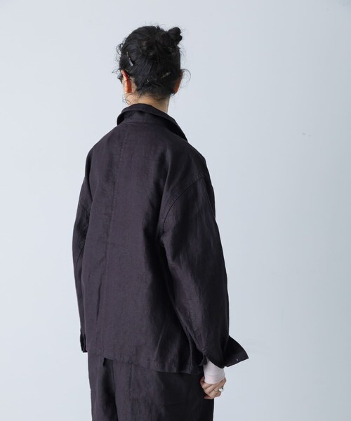 かぐれ(カグレ)の「『ユニセックス』リネンカバーオール(カバーオール・レディース・GREGE/CHARCOAL/BLACK・1/2)」の20枚目の写真