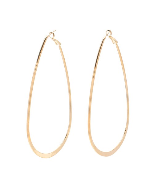 EVRIS（エヴリス）の「BIG WIDE HOOPピアス（チャーム・レディース・シルバー/ゴールド・F）」の2枚目の写真