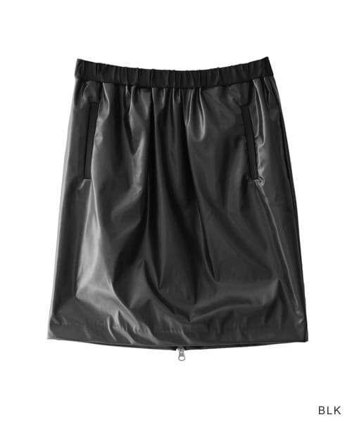 フェイクレザースカート