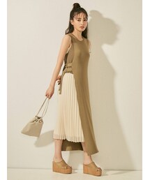 dazzlin | バイカラーダブルベルトワンピース(ワンピース)