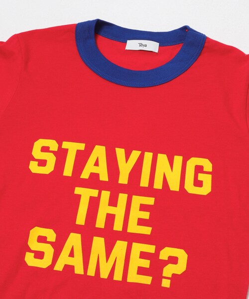 URBAN RESEARCH（アーバンリサーチ）の「Teya　Flock Letter Ringer T-shirts（Tシャツ/カットソー・レディース・BLACK/RED・S/L）」の8枚目の写真