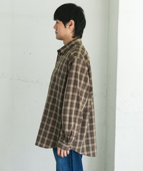 URBAN RESEARCH DOORS（アーバンリサーチドアーズ）の「オンブレチェックレギュラーカラーシャツ（シャツ/ブラウス・メンズ・BRN CHECK/BLK CHECK・M/L）」の18枚目の写真