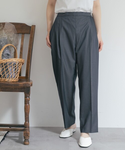 THE GOODLAND MARKET（ザグッドランドマーケット）の「『別注』MIDIUMISOLID×TGM　Center press pants（その他パンツ・レディース・C.Gray/Blue/l.Beige・one）」の17枚目の写真