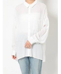 GYDA | 楊柳シアーBIG シャツ(シャツ/ブラウス)
