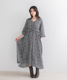 URBAN RESEARCH ROSSO WOMEN | フリルデザインＶネックワンピース(ワンピース)