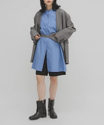 KBF | WIDEフレアミニシャツワンピース(ワンピース)