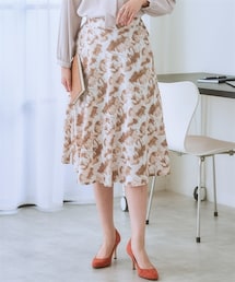 7days Life Styling | マーブル柄フレアスカート<大きいサイズ有>(スカート)