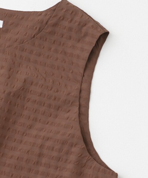 ITEMS URBANRESEARCH（アイテムズ アーバンリサーチ）の「サッカーノースリーブワンピース（ワンピース・レディース・CHK/BLK/BRN・FREE）」の19枚目の写真