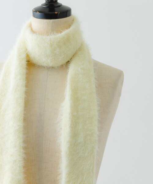 RODE SKO（ロデスコ）の「スリムロングマフラー（マフラー・レディース・BLACK/OFF・one）」の5枚目の写真