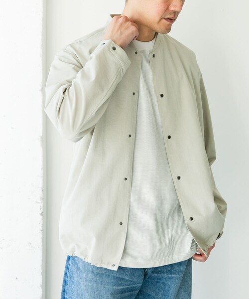 URBAN RESEARCH DOORS(アーバンリサーチドアーズ)の「『イージーケア/速乾/UVカット』クイックドライ ノーカラーライトブルゾン(ブルゾン・メンズ・CHALK/BLUEGREEN/CHARCOAL・M/L)」の9枚目の写真