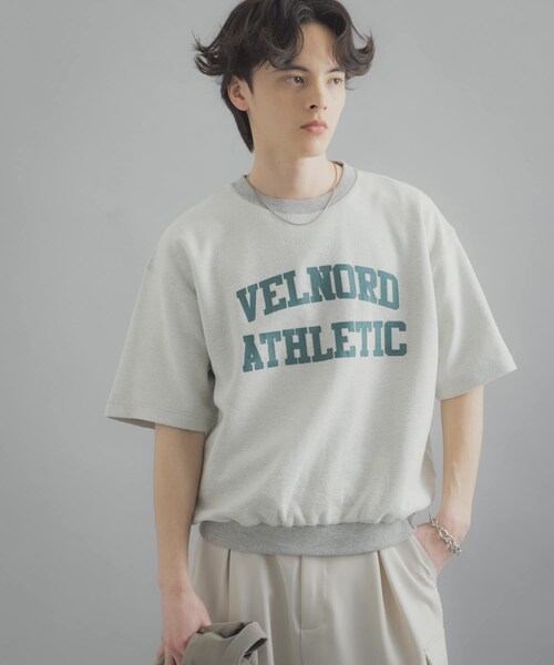 SENSE OF PLACE by URBAN RESEARCH（センスオブプレイスバイアーバンリサーチ）の「カレッジスウェットショートスリーブTシャツ（スウェット・メンズ・GRAY/NAVY/RED・M/L）」の9枚目の写真