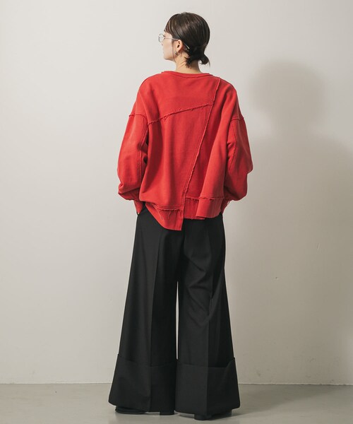 SENSE OF PLACE by URBAN RESEARCH（センスオブプレイスバイアーバンリサーチ）の「キリカエピグメントルーズスウェット（スウェット・レディース・CHARCOAL/RED/BROWN・One）」の17枚目の写真