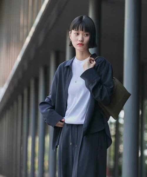 URBAN RESEARCH ROSSO（アーバンリサーチロッソ）の「イージーケアウーステッドシャツ（シャツ/ブラウス・レディース・BURGUNDY/NAVY・FREE）」の8枚目の写真