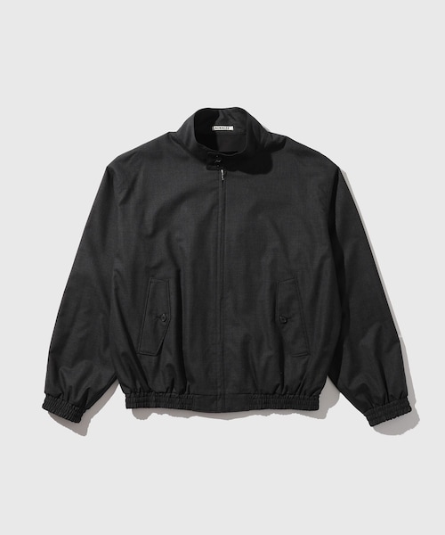 ADAM ET ROPE'（アダムエロペ）の「【AURALEE/オーラリー】ULTRA FINE TROPICAL WOOL ZIP BLOUSON（ブルゾン・メンズ・チャコール/カーキ・3/4）」の2枚目の写真