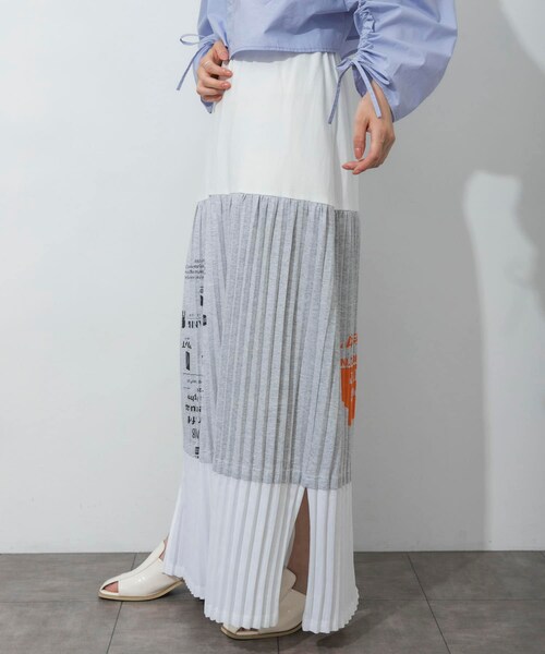 THE GOODLAND MARKET（ザグッドランドマーケット）の「SREU　ソフトプリーツロングSKIRT（スカート・レディース・Assort1/WHITE/BLACK/Assort2・M）」の12枚目の写真