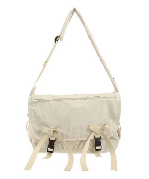 merry jenny（メリージェニー）の「ribbon messenger bag（メッセンジャーバッグ・レディース・ライトグレー/ブラック/ベージュ・F）」の6枚目の写真