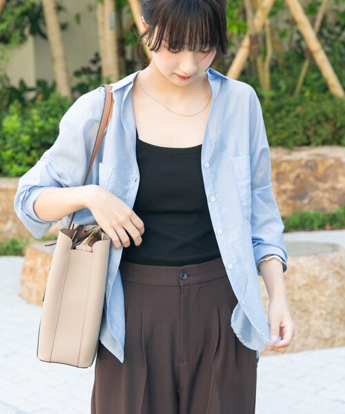 ITEMS URBANRESEARCH（アイテムズ アーバンリサーチ）の「シアーポケットスキッパーシャツ（シャツ/ブラウス・レディース・WHT/L.BLU/NVY・FREE）」の21枚目の写真