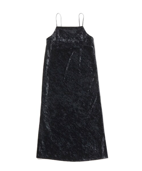 ROPE'（ロペ）の「クラッシュベロアキャミワンピース（ワンピース・レディース・ブラック/オフホワイト・F）」の2枚目の写真