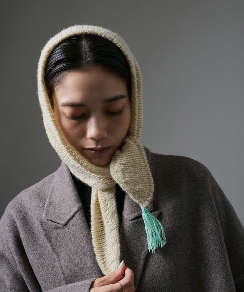 ADAM ET ROPE'(アダムエロペ)の「【chisaki(チサキ)】Hope stole(ストール/ショール・レディース・オフホワイト/ライトグリーン・F)」の22枚目の写真