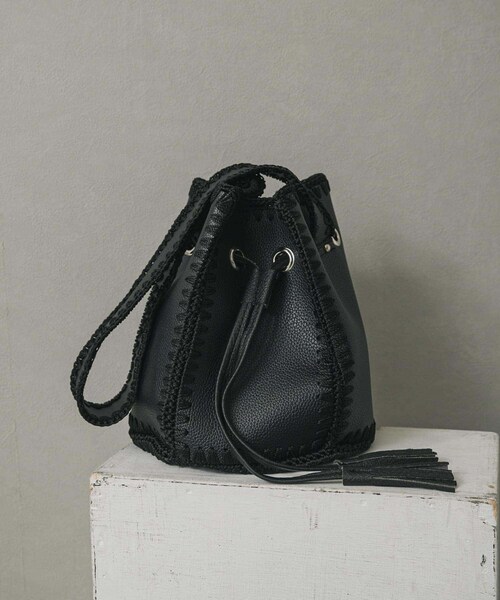 SENSE OF PLACE by URBAN RESEARCH（センスオブプレイスバイアーバンリサーチ）の「エンブロイダリーキンチャクバッグ（その他雑貨・レディース・BLACK/BROWN・one）」の9枚目の写真