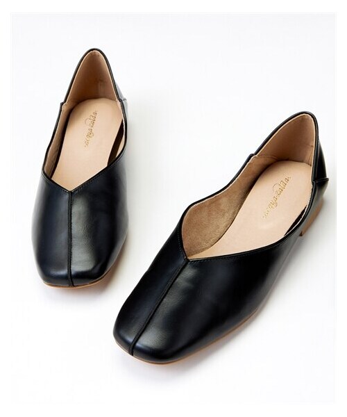 nissen（ニッセン）の「【ゆったり幅広】スクエアトゥセンターシームバブーシュ（低反発中敷）（ワイズ４Ｅ）（パンプス・メンズ・黒/オーク/パイソン柄/シャンパンゴールド/シルバー/グレージュ・M=23.0~23.5cm/4E/L=24.0~24.5cm/4E/LL=25.0~25.5cm/4E/3L=26.0~26.5cm/4E）」の8枚目の写真