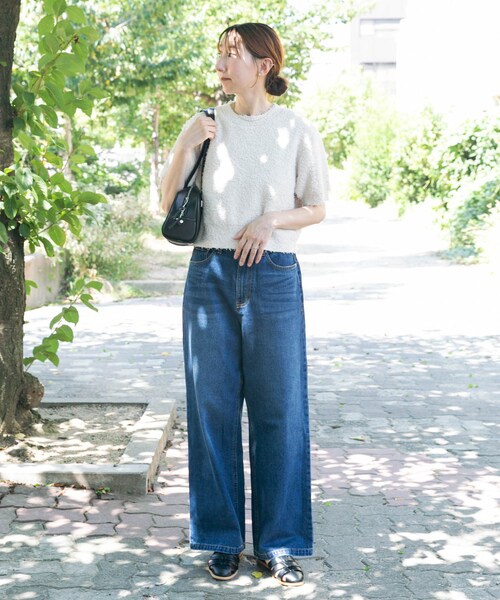 ITEMS URBANRESEARCH(アイテムズ アーバンリサーチ)の「デニムストレートパンツ(デニムパンツ・レディース・L.BLU/BLU・S/M)」の17枚目の写真