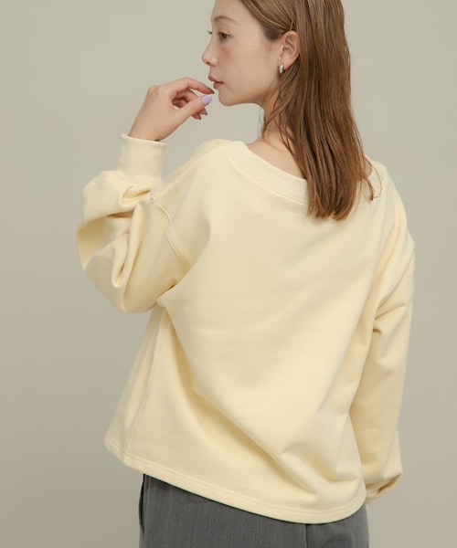 URBAN RESEARCH Sonny Label（アーバンリサーチサニーレーベル）の「ワイドクルーネックスウェット（スウェット・レディース・オフ/グレー/ピンク/イエロー・FREE）」の3枚目の写真