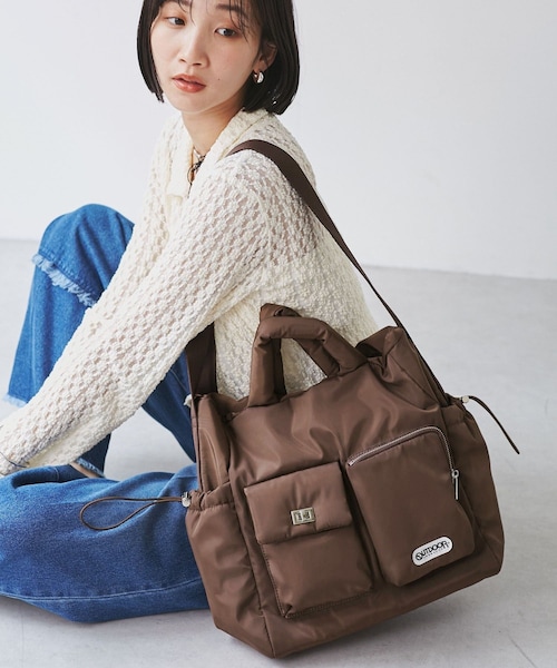 VIS（ビス）の「【OUTDOOR PRODUCTS】VIS別注6ポケット2WAYトートバッグ（トートバッグ・レディース・ブラック/ブラウン系/ピンク系・F）」の3枚目の写真