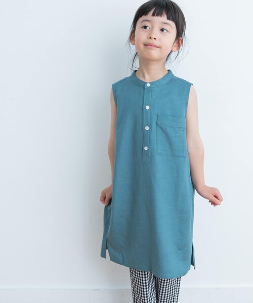 URBAN RESEARCH DOORS（アーバンリサーチドアーズ）の「リネンレーヨンノースリーブワンピース(KIDS)（ワンピース・キッズ・NAVY/BLUE・105/120/135）」の17枚目の写真