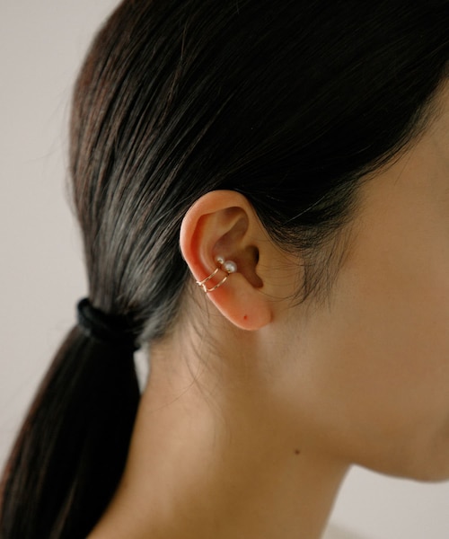 URBAN RESEARCH（アーバンリサーチ）の「ff by decor urban research　ダブルパールイヤカフ（イヤリング・レディース・10KYG・-）」の2枚目の写真