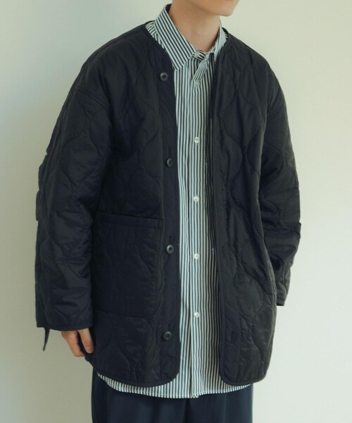 ITEMS URBANRESEARCH(アイテムズ アーバンリサーチ)の「中綿ライナー付 フードレスショートモッズ(モッズコート・メンズ・KHK/BLK・M/L)」の18枚目の写真