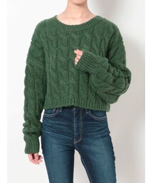 EVRIS | ショートラメケーブルニット(ニット/セーター)