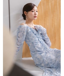 MERCURYDUO | チュールラッフルヘムワンピース(ワンピース)