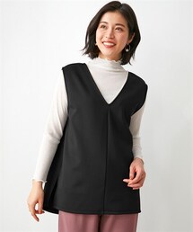 nissen | パール調ビジュー付ベスト【Hana服】(ベスト)