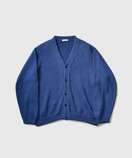ADAM ET ROPE'(アダムエロペ)の「【KAPTAIN SUNSHINE/キャプテンサンシャイン】Cotton Washi Hand Frame Cardigan(カーディガン/ボレロ・メンズ・ブラック/ブルー・3/4)」の4枚目の写真
