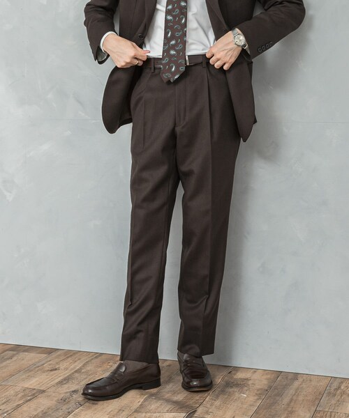 URBAN RESEARCH DOORS（アーバンリサーチドアーズ）の「LIFE STYLE TAILOR　フラノパンツ（スラックス・メンズ・GRAY-CH/BROWN・44/46/48/50）」の3枚目の写真