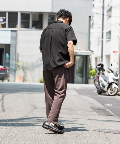 URBAN RESEARCH ROSSO（アーバンリサーチロッソ）の「『WEB限定』『セットアップ対応』パナマ風スキッパーシャツ（シャツ/ブラウス・メンズ・MOCHA/ICE GRAY/NAVY/BLACK・M/L）」の11枚目の写真