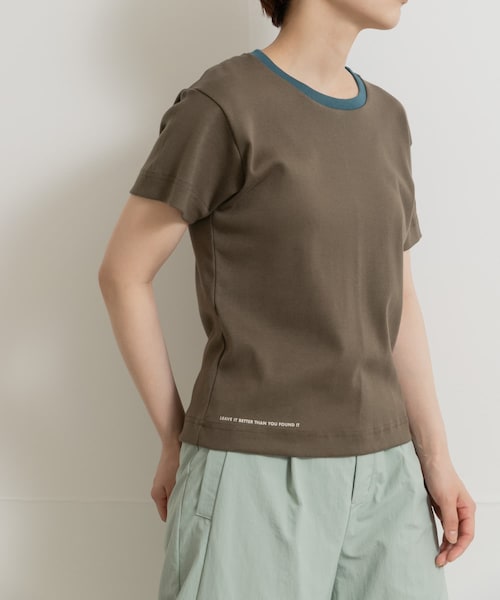 THE GOODLAND MARKET（ザグッドランドマーケット）の「PARKS PROJECT　Bicolor T-Shirts×PARKS（Tシャツ/カットソー・レディース・CLOUD/SHADOW/SAND・one）」の3枚目の写真