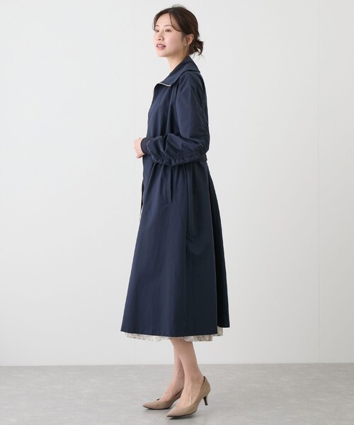 Jayro(ジャイロ)の「ウエスト切替ジップアップロングコート(その他アウター・レディース・ブラック/ベージュ/グリーン/ネイビー/サックス・F)」の21枚目の写真