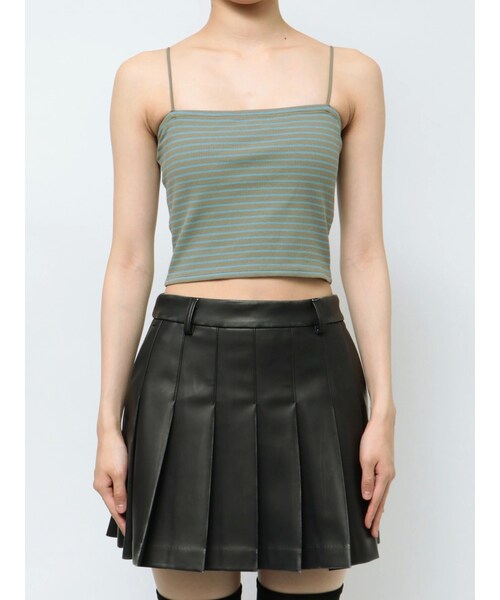 EMODA（エモダ）の「ボックスキャミソール（キャミソール・レディース・ホワイト/ブラック/ミントグリーン/ネイビー・F）」の7枚目の写真