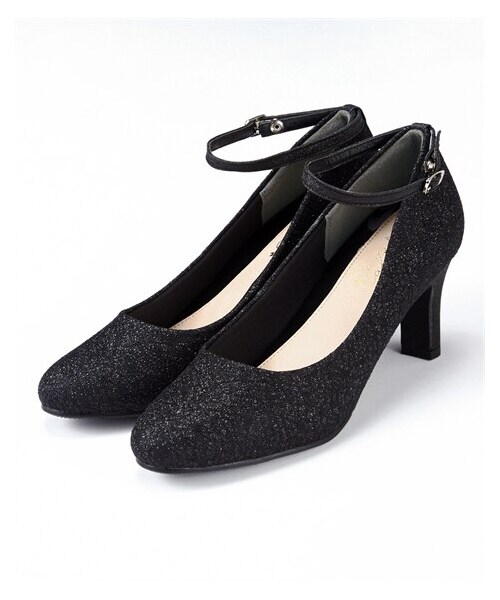 nissen（ニッセン）の「２WAYストラップラウンドトゥパンプス（パンプス・メンズ・黒(キラキラ×レース)/黒(ジャガード生地)/ベージュ(ジャガード生地)・22.5cm/23.0cm/23.5cm/24.0cm/24.5cm）」の5枚目の写真