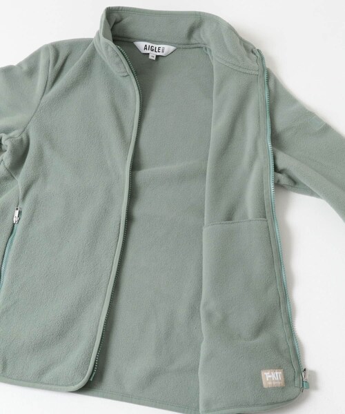 THE GOODLAND MARKET（ザグッドランドマーケット）の「AIGLE　ジップアップ マイクロフリース T-KIT（テーラードジャケット・レディース・CELADON・36/38/40）」の4枚目の写真