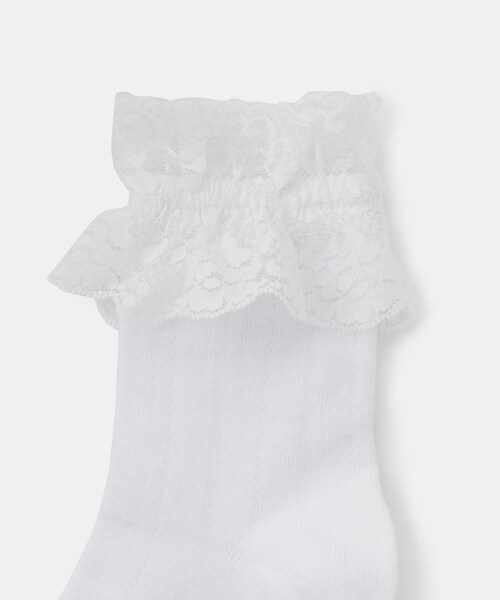 ROPE' PICNIC（ロペピクニック）の「【KIDS/キッズ】レースショートソックス（ソックス/靴下・キッズ・ホワイト・M/S）」の11枚目の写真
