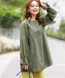 nissen | 大きいサイズキャンディスリーブデザインブラウスチュニック(シャツ/ブラウス)