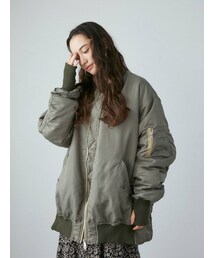 Ungrid | ビッグシルエットサイドジップMA-1(MA-1)